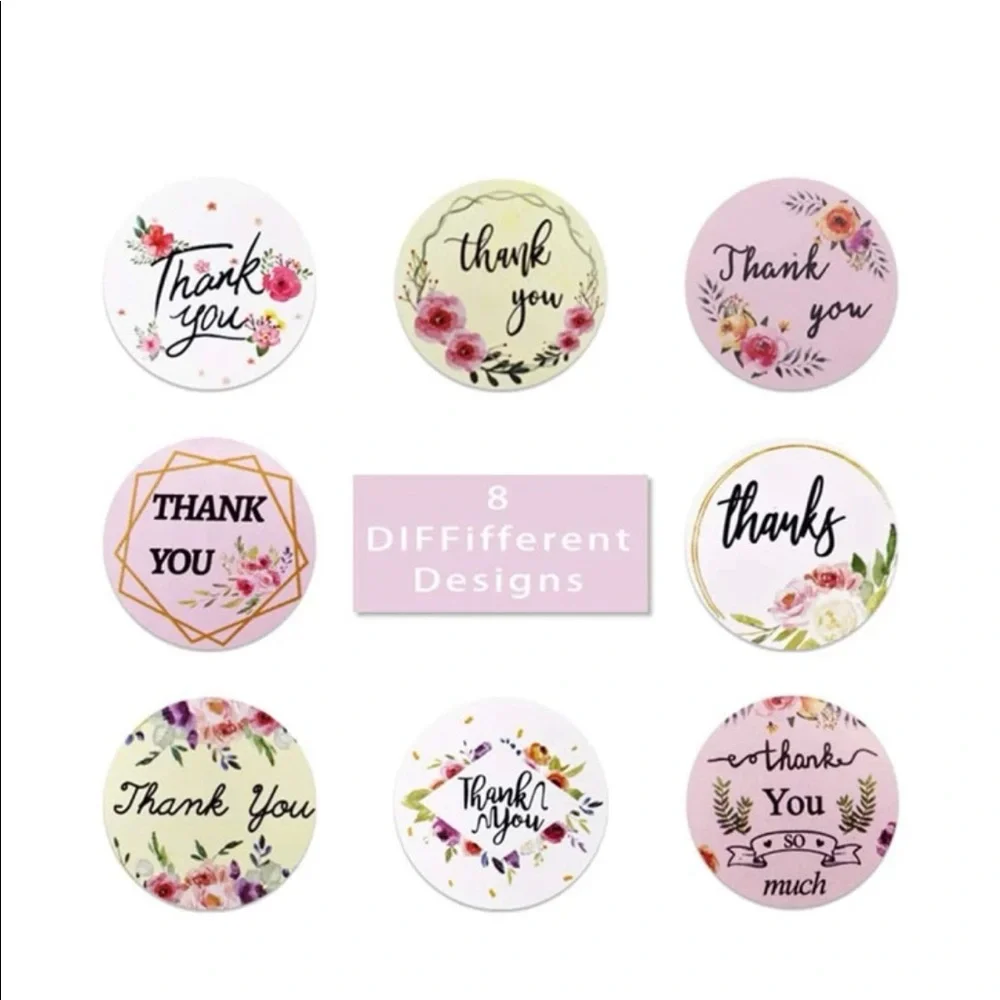 500 Pcs Multicolour Flower Print Stickers